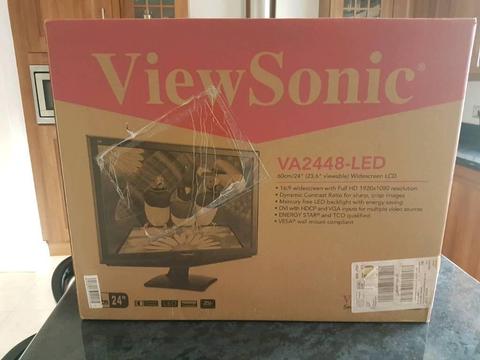 Viewsonic 24 inch led monitor with dvi and vga only