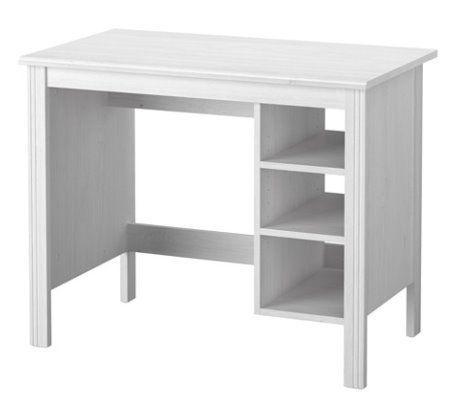 Ikea Brusali White Desk & Ikea Torkel Black Office Chair