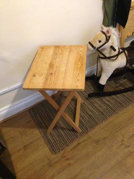 Folding wood side coffee bed table in E17