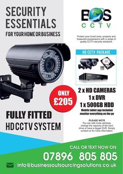 CCTV Security System £205 supplied & fitted