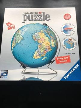 3D globe - world jigsaw puzzle