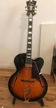 D’Angelico EXL-1 Hollowbody Electric Archtop Guitar Inc Reunion Blues Gig Bag and Stand