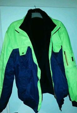 Fur lined work jacket size XL