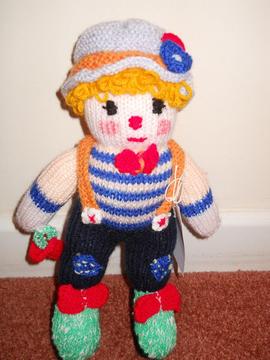 New Hand Knitted Clown