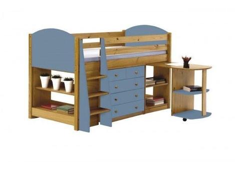 Cabin Bed Children’s , Desk, Drawers and Bookcase