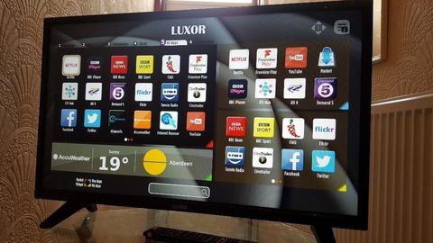 BRAND NEW BOXED LUXOR 32-inch SUPER SMART FULL HD LED TV COMBI-WITH BUILT IN WIFI, DVD PLAYER