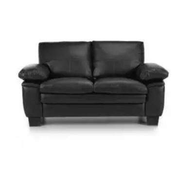 black leather sofa & 2 chairs