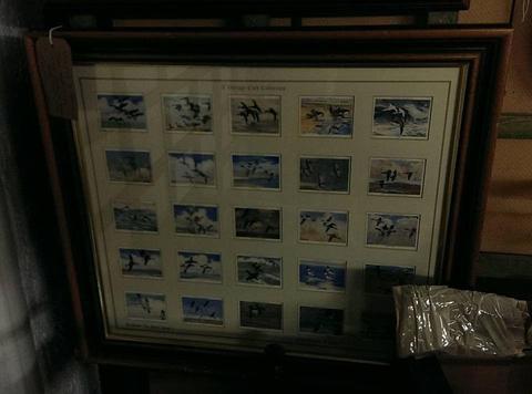 john players and sons framed cigarette cards, wild fowl scene