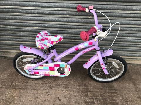 Apollo Cherry Lane Girls, 16” Wheel Bike. Serviced. Very Good Condition. Free Lights, Delivery