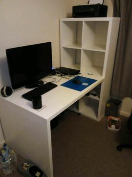 Ikea desk with side storage