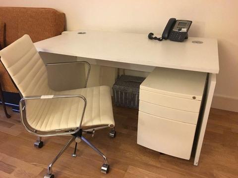 Professional office desk, chair & carbinet