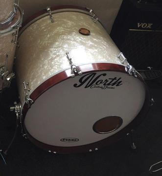 North Custom Drums Custom 2013 Kit Aged White Pearl 3pc