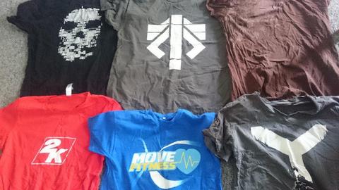 Various gaming t-shirts