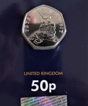 NEW-NEW 2018 BEATRIX POTTER EDITION - PETER RABBIT 50 PENCE - CERTIFIED SUPERIOR BUNC QUALITY