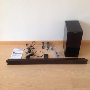 Panasonic Sound Bar Home Theater Audio System with Wireless Subwoofer and remote control