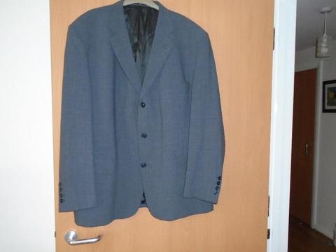 GENTS GREY JACKET, 50R, by CIRO CITTERIO, 49% POLYESTER and 40% WOOL, ONLY WORN TWICE