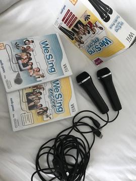 Wii Sing Microphones and games