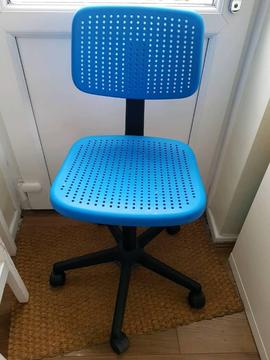 Blue Ikea ALRIK swivel computer chair
