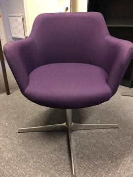 Purple reception or meeting chairs