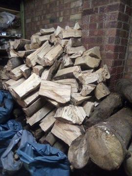 Seasoned logs for wood burner or open fire