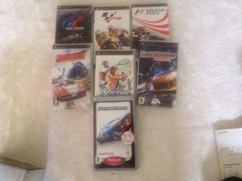 PSP PLAYSTATION Very good condition. PORTABLE Boxed with 7 games