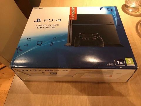 Only used twice. BOXED.PS4 1TB with controller+3 Games.2 sealed(see pic) £230 NO OFFERS.CAN DELIVER