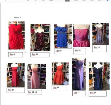 JOB LOT 10 NEW DRESSES ,for prom,weddings ,special occassions etc