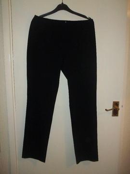 Ladies M & S black trousers Size 10 Medium length. Straight leg. Never worn £3