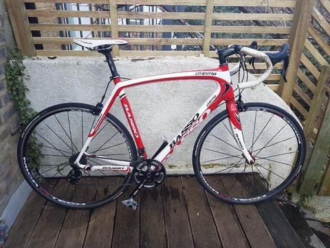 Basso Laguna Full Carbon Road Bike XL 59cm Fast MicroTech Lightweight Wheels Campagnolo Veloce Gears