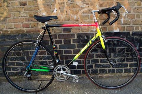French vintage road bike DURAVIA frame size 22inch 12 speed, serviced - WARRANTY ! fast rainbow