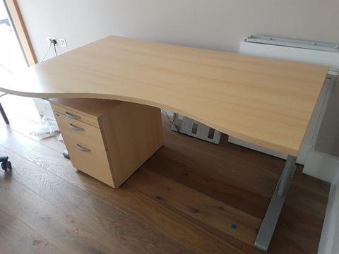 executive office desk with matching pedistal