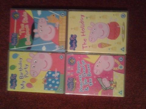 4 x Peppa Pig DVD's for sale