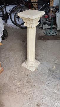 Ornate indoor stone pillar/plant holder - free to collector