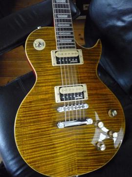 Vintage V100-AFD Paradise Flame Top Les Paul type guitar - immaculate & stunning