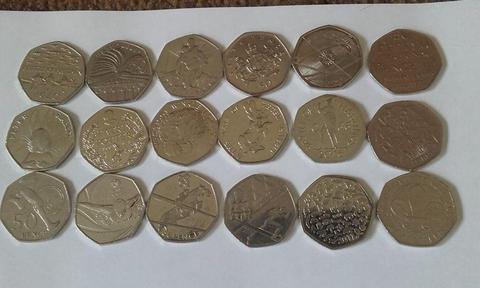 Fifty Pence Coins
