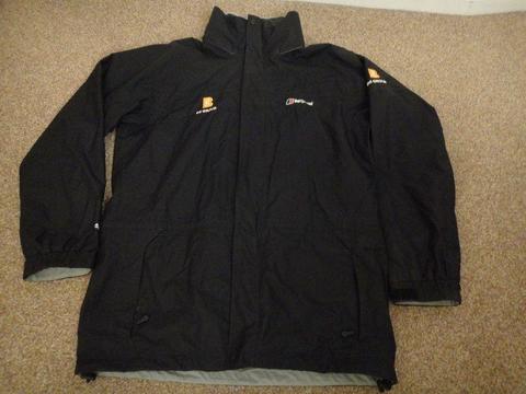 Berghaus black jacket size Large, in excellent condition has hidden hood