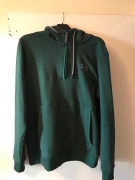 Under Armour 1/4 Zip Medium Hoodie Green Gym Sports Clothing