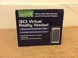 iTech Virtual Reality VR Headset 3D Glasses For iOS Android Phones... boxed