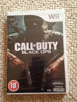 Wii call of duty black ops
