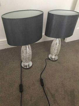 Next silver/grey table lamps
