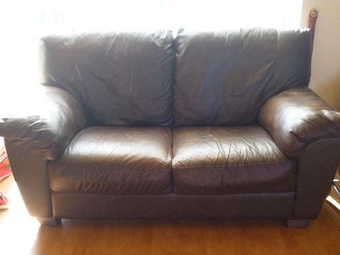 Leather 2 seater couch for sale