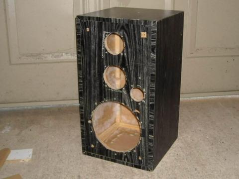 pair of used and empty speaker boxes hi fi hifi sub car audio cabinets diy