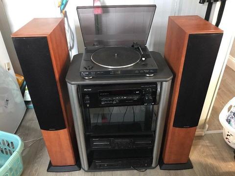 £100 if gone today!! Pioneer sound system and glass stand. Immaculate condition