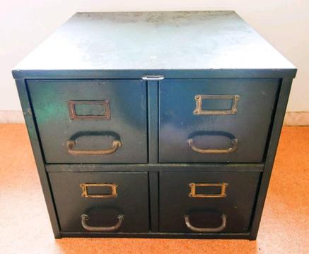 Drawers metal vintage: collection from Glenarm or Belfast Boucher Rd area on weekday lunchtimes