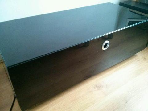 TV Stand - Black glass - Great condition