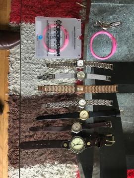 Job lot of ladies watches all working with new batteries 13 in total
