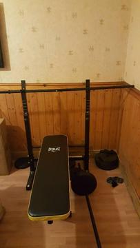everlast weight training bench with weights