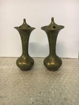2 brass candle stick holder from the India Irene series