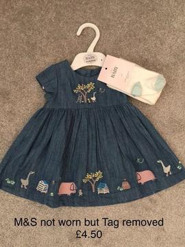 Baby girls 0-3 denim dress - Easter outfit