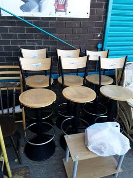 six wooden stools x6 available priced each